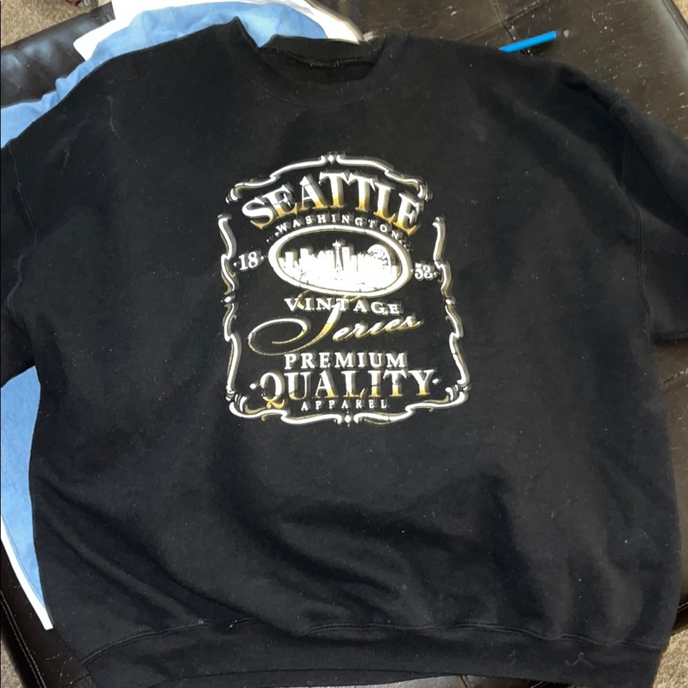 Seattle Vintage Black Sweater